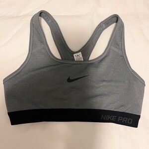 Nike Pro Women's Non Padded Charcoal and Black Sports Bra